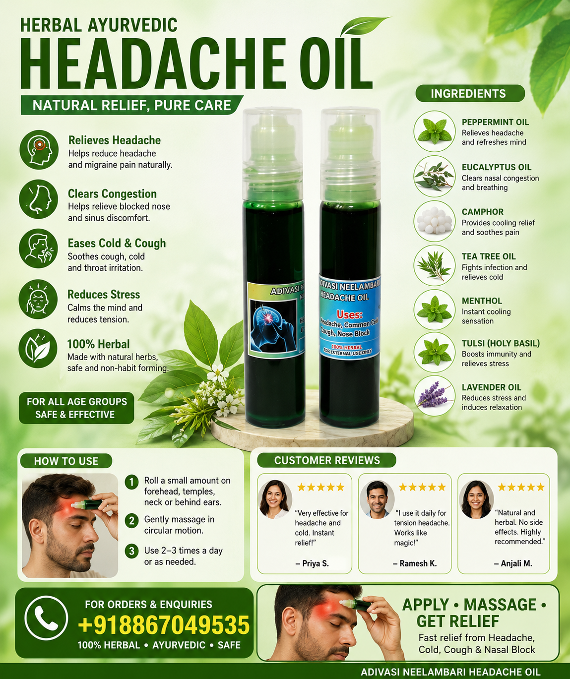 Headache Relief Oil Roll-On