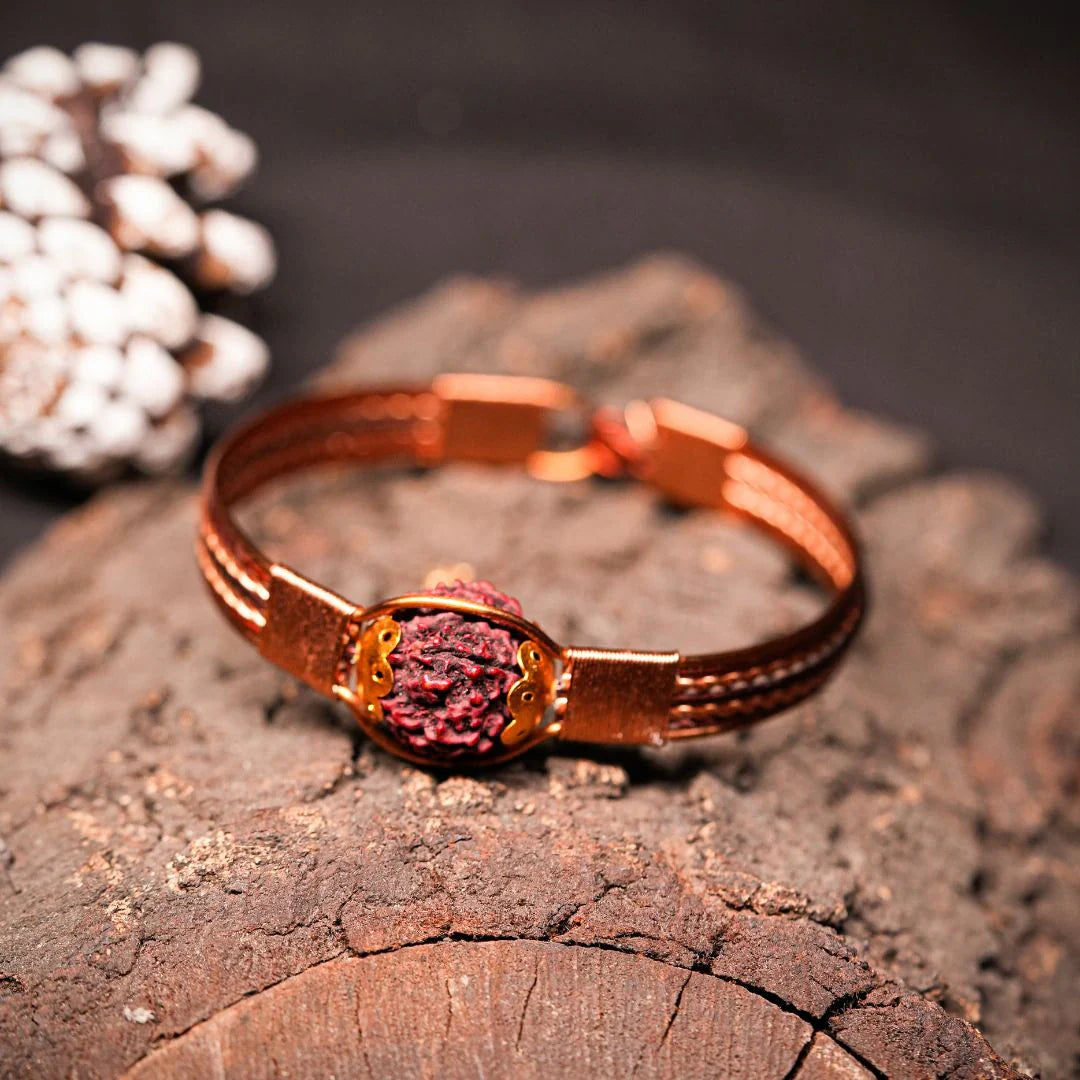 Pure Copper Rudraksha Bracelet