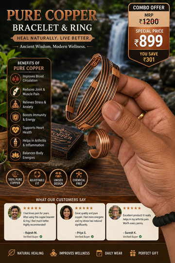 Pure Copper Healing Band + Ring [FREE]