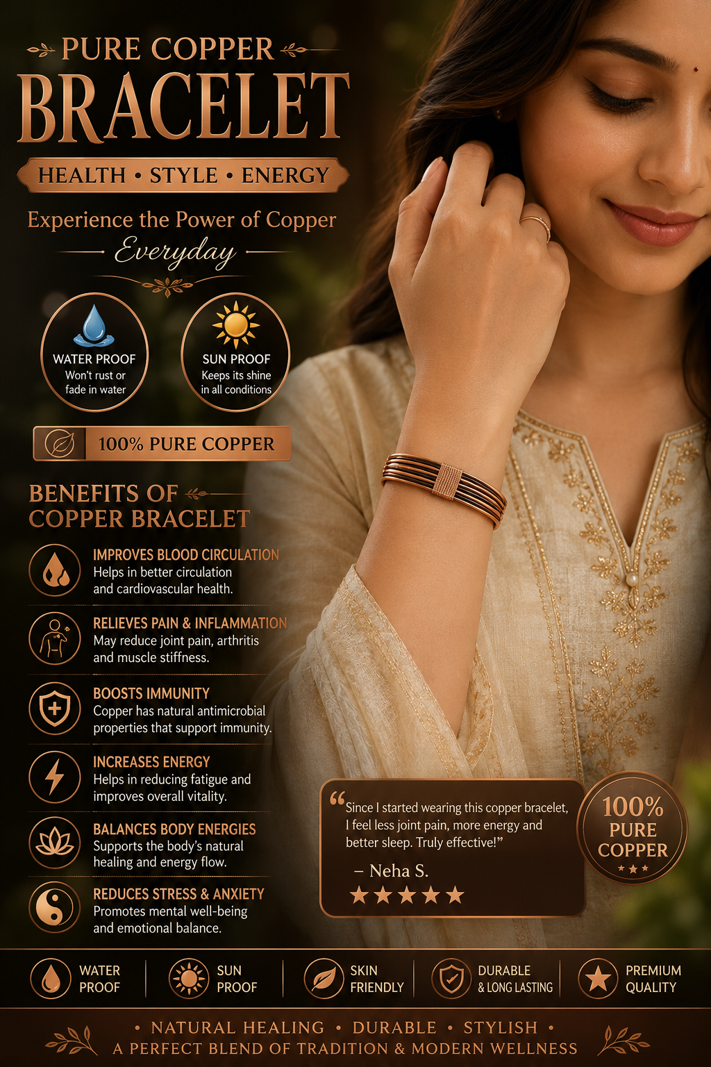 Pure Copper Bracelet