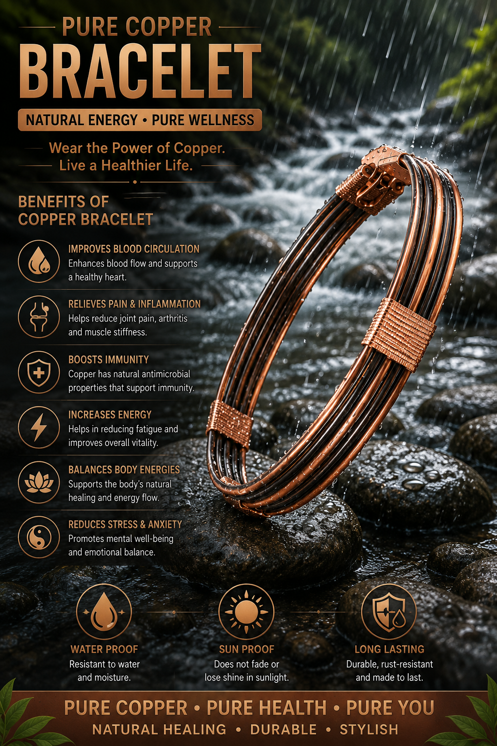 Pure Copper Bracelet